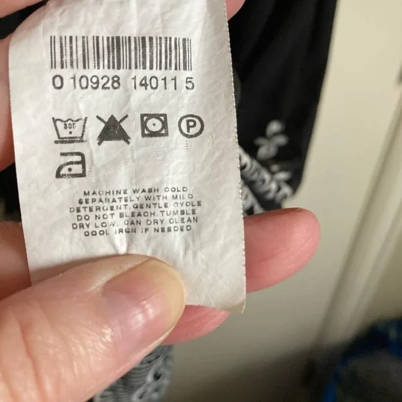 🌞Motherhood Maternity Black & White Paisley Midi with Tie on Back A - Picture 5 of 7